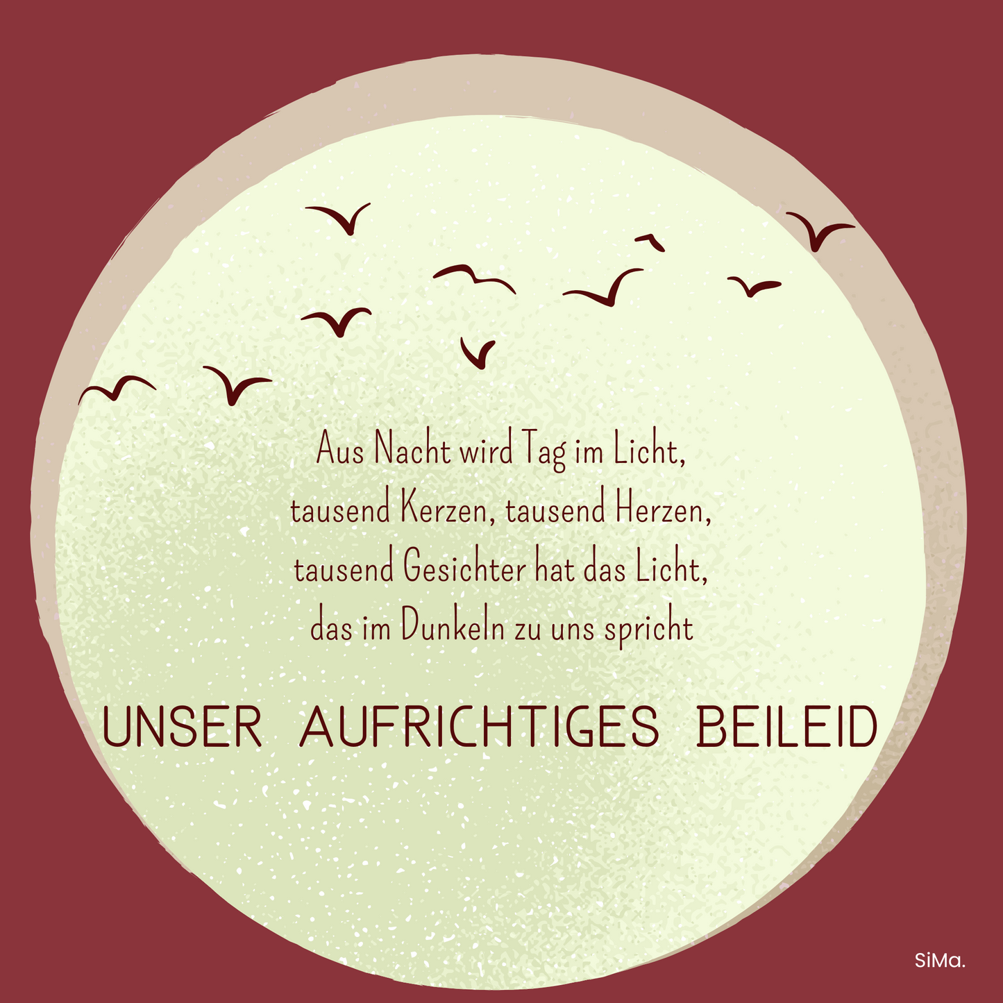 Beileid 17 - 5er Set Kartonkarten