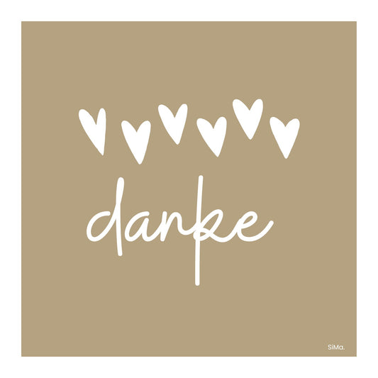 Danke 02 - 5er Set Kartonkarten