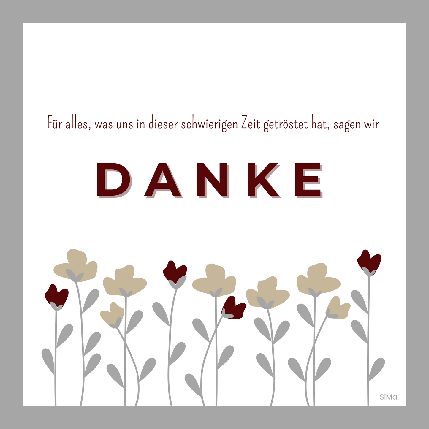 Danke 06 - 5er Set Kartonkarten