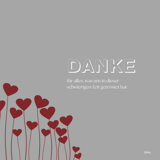 Danke 08 - 5er Set Kartonkarten