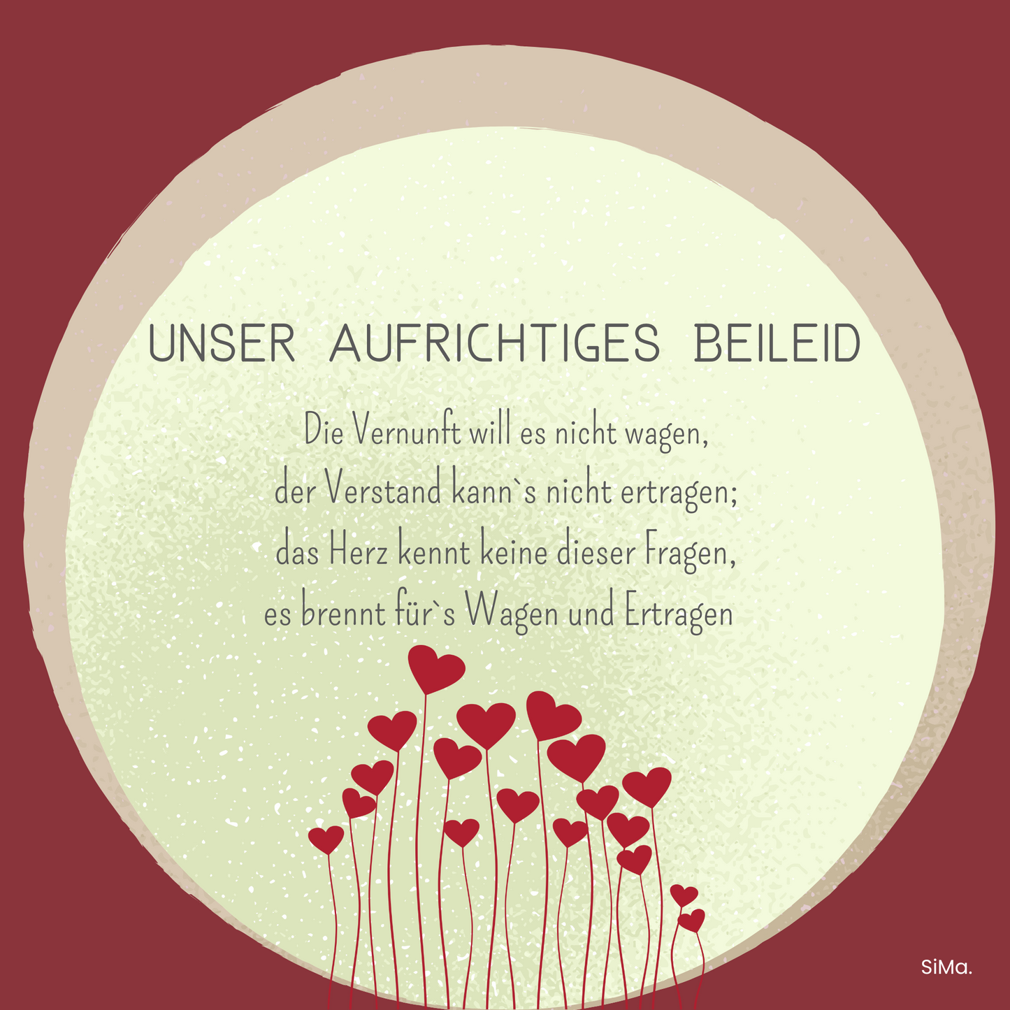 Beileid 15 - 5er Set Kartonkarten