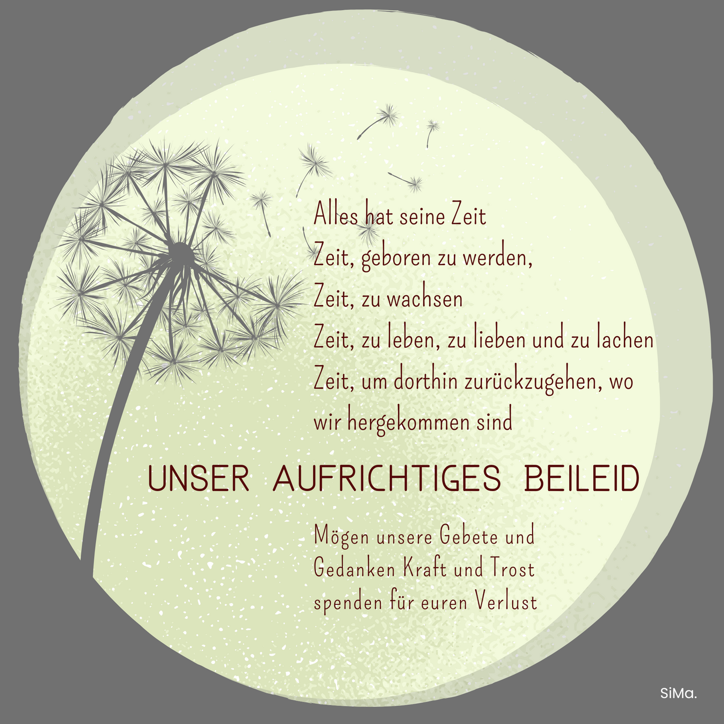 Beileid 01 - 5er Set Kartonkarten